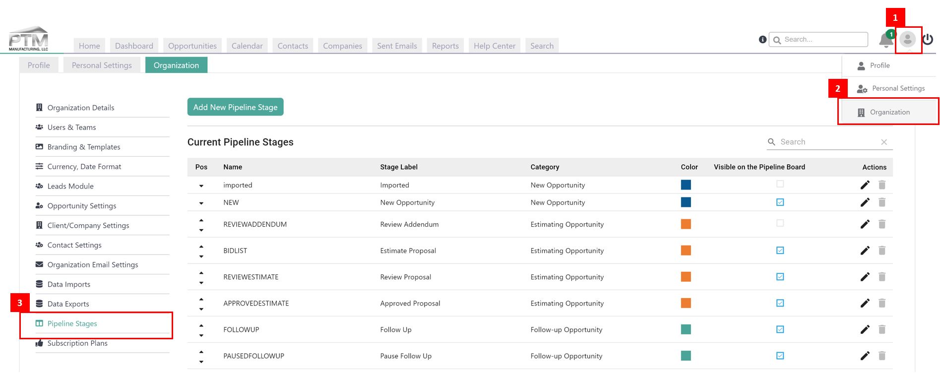 Customize Your Sales Pipeline - Default Sales Pipeline Stages in iDeal CRM