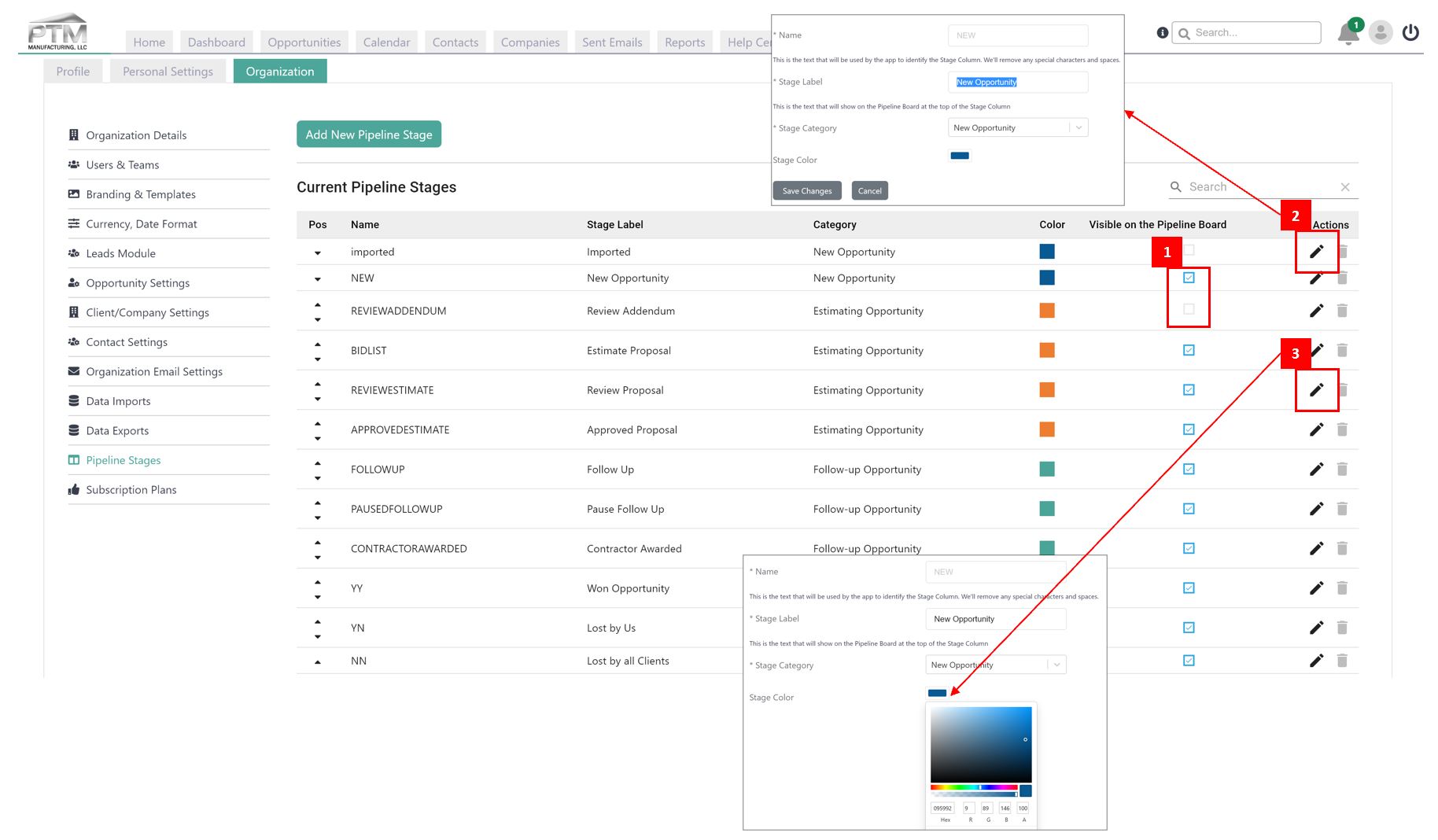 Customize Your Sales Pipeline - Editing Default Sales Pipeline Stages in iDeal CRM